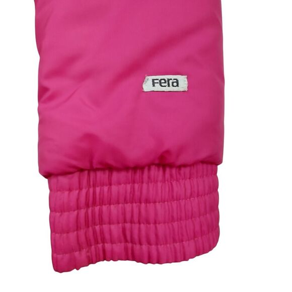Vintage Fera Puffer Jacket Womens 10 Hot Pink Full Zip Insulated Winter Outdoor - Picture 8 of 12